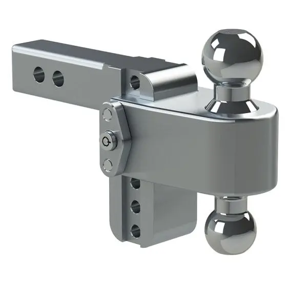 180 Turnover Ball Hitch Adjustable 4" Drop Hitch W/ Lock (Fits 2" Receivers) By Weigh Safe 1