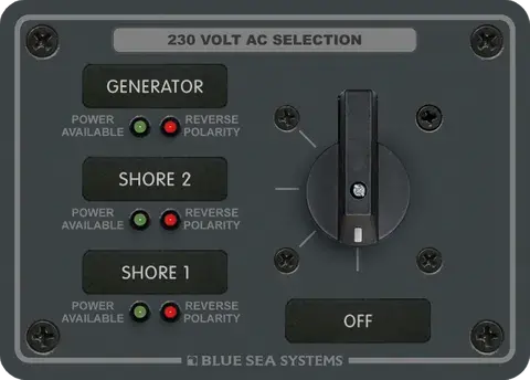 Blue Sea Bs-8358B Ac Rotary Panel 230Vac 30A Off + 3 1