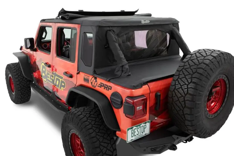 Bestop Halftop Soft Top Black Diamond (F&R): Jeep Wrangler Jl 2024-2025 2.0L Turbo / 3.6L V6 2