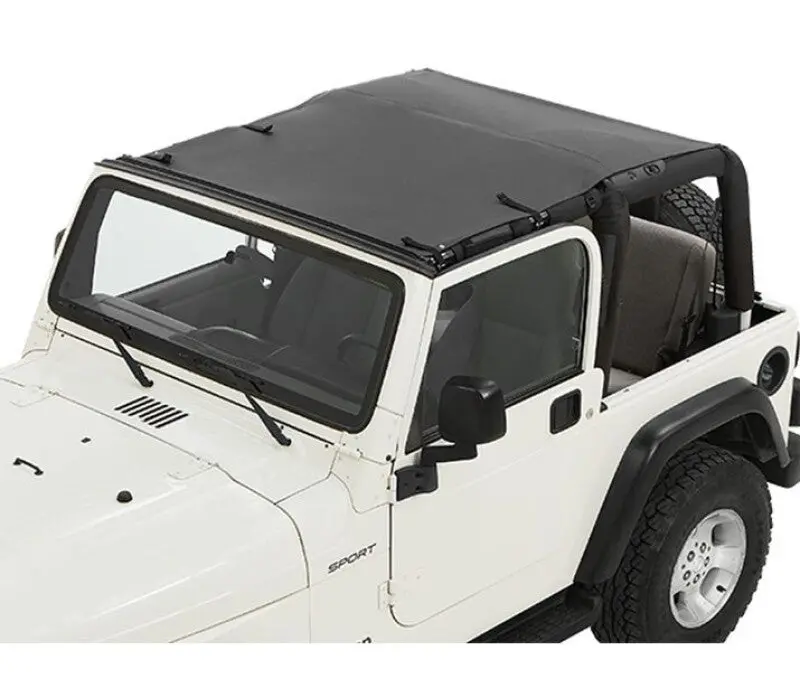 Bestop Sun Safari Bikini Top (Front): Jeep Wrangler Tj 1997-2006 2.5L / 4.0L I6 - Black Diamond 1