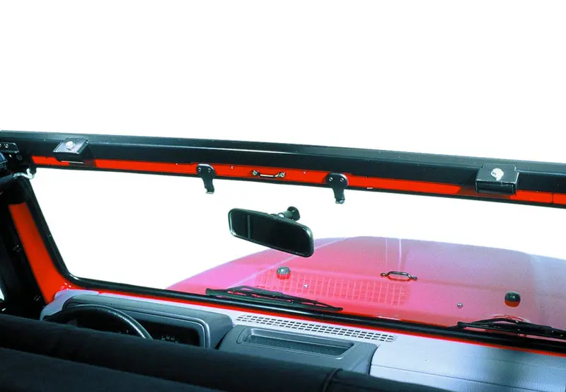 Bestop Windshield Channel No-Drill (Front): Jeep Wrangler 1997-2006 2.5L/4.0L 1