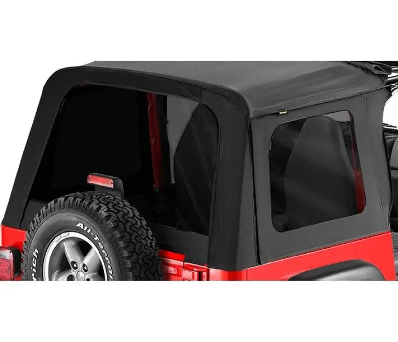 Bestop Window Set Sunrider Black Denim (F&R): Jeep Wrangler 1997-2006 2.5L / 4.0L 1