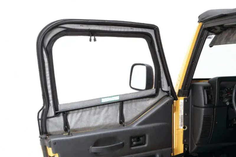 Bestop Fabric Door Skins Black Diamond (F&R): Jeep Wrangler Tj 1997-2006 2.5L / 4.0L 1