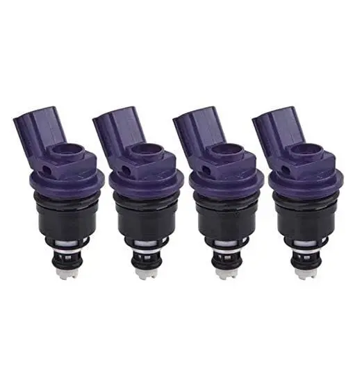 Genuine 370Cc 375Cc Fuel Injectors X 4 For Sr20det Side Feed Flow Matched 1