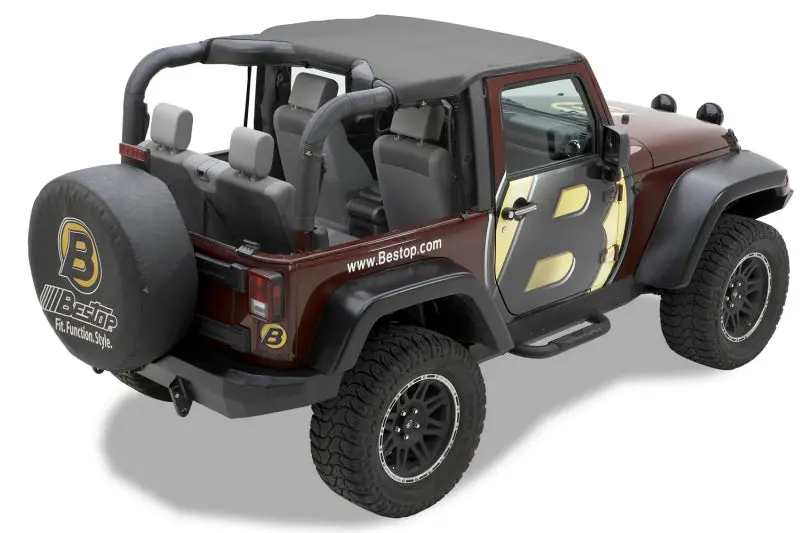 Bestop Targa Bikini Top Black Diamond (Front): Jeep Wrangler Jk 2010-2018 3.6L/3.8L V6 1