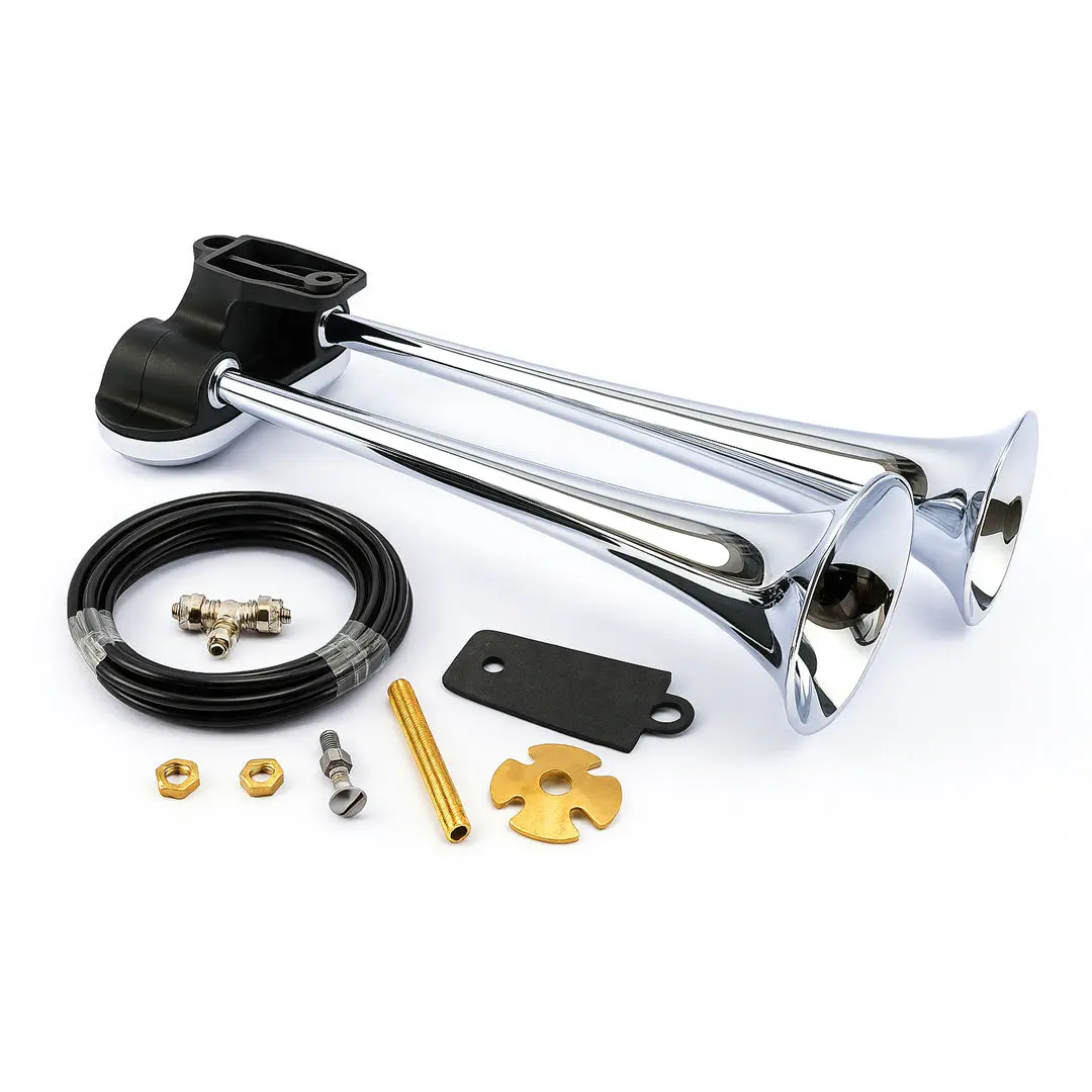 Hella 3Pb005411001 | Air Horn 12/24V Loud 118Db Dual-Tone Compact Horn Kit 1
