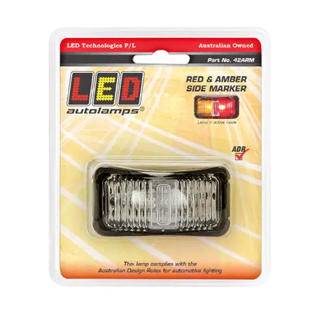 Led Autolamps 42Arm Technologies Side Led Marker 12/24V Lens 16Cm Cable Blister 1