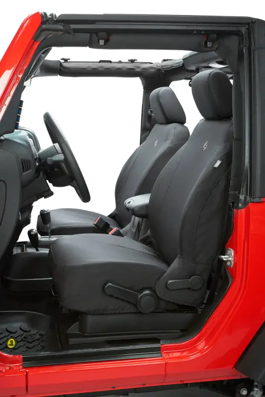 Bestop Front Seat Covers Black Diamond (Front): Jeep Wrangler 2007-2012 3.6L/3.8L V6 1