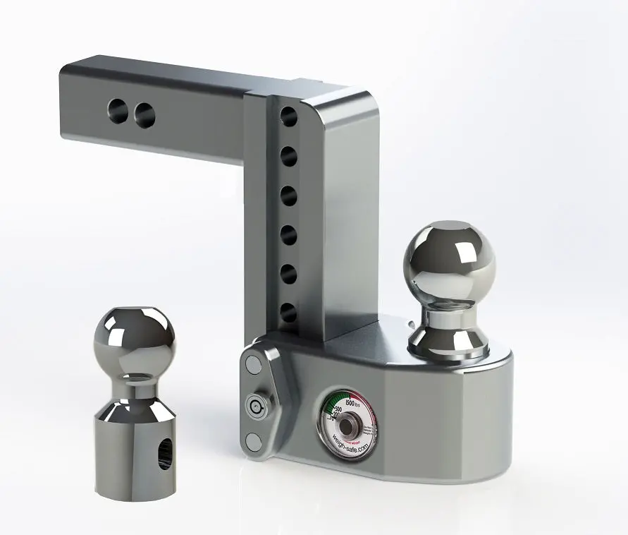 Weigh Safe Hitch W/ Scale Adjustable 6" Drop Hitch (Fits 3" Receivers) 1