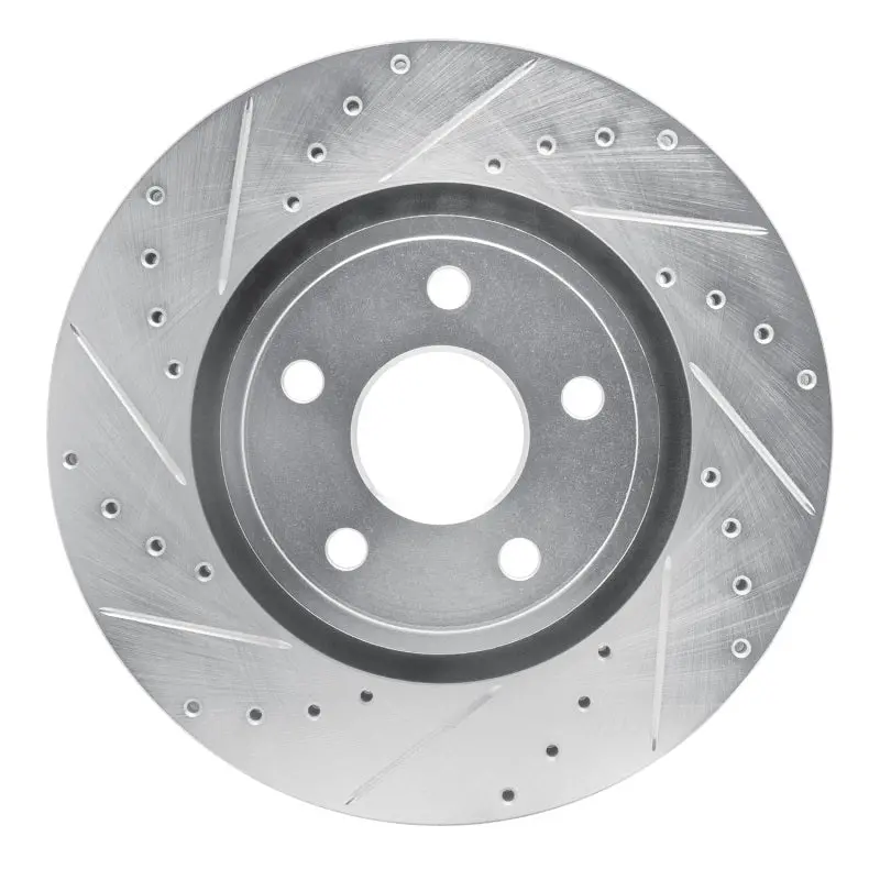 R1 Concepts Front Drilled & Slotted Brake Rotor (Front Left): Dodge Durango / Jeep Grand Cherokee 2011-2026 1