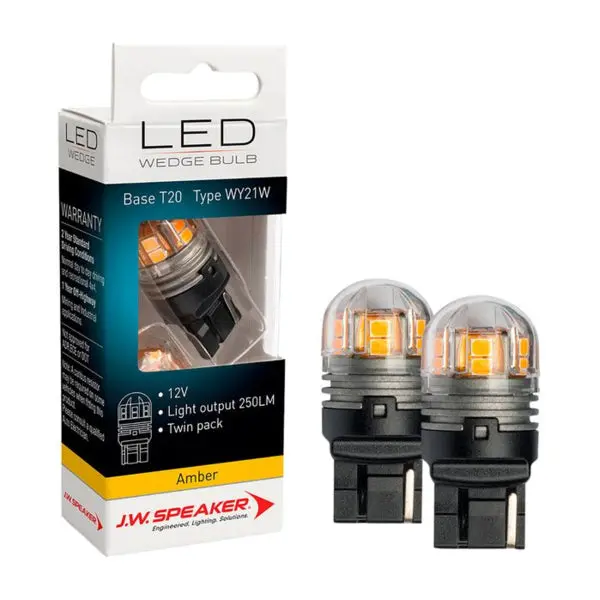 J.W. Speaker 990126 | Amber Wedge Bulbs | 12/24V Wy21w T20 1