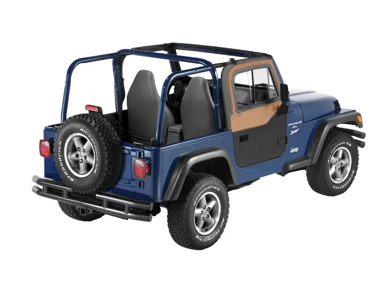 Bestop Upper Door Sliders Spice Dual Sliding Window (F&R): Jeep Wrangler 1997-2006 2.5L / 4.0L 1