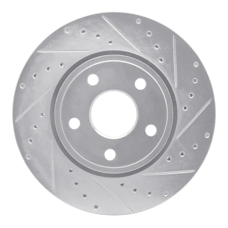 R1 Concepts Drilled & Slotted Brake Rotor (Front Right): Jeep Grand Cherokee 2011-2026 / Dodge Durango 2011-2026 3.6L V6 1