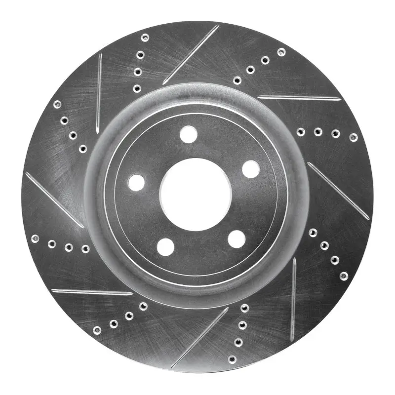 R1 Concepts Front Left Brake Rotor Drilled & Slotted (Front): Fits Dodge Durango / Jeep Grand Cherokee 2011-2026 1