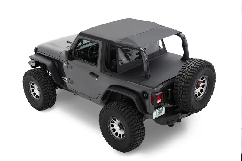 Bestop Duster Deck Cover (Rear): Jeep Wrangler Jl 2018-2025 2.0L Turbo / 3.6L V6 / 3.0L Ecodiesel - Black Diamond 1