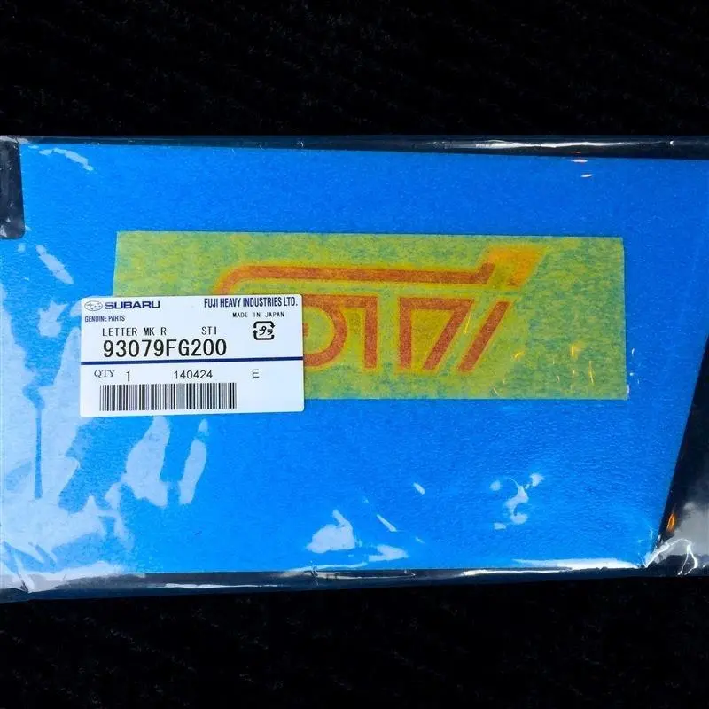 Genuine Subaru Oem 'Sti' Boot Badge Fits: Impreza Sti 0714 Gvb Gvf 93079Fg200 1