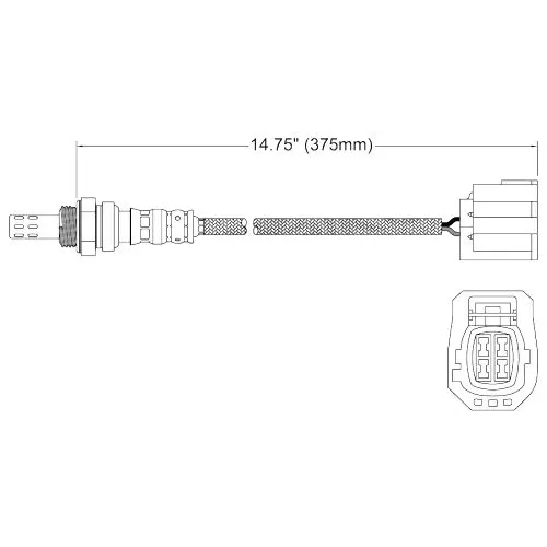 Oxygen Exhaust O2 / 02 Sensor For Mazda Axela L3 2.3L Turbo Rear 2009 On Bk 2