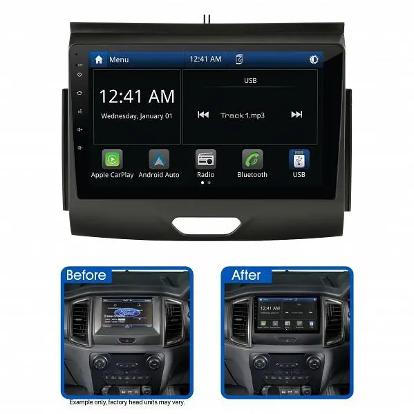 Aerpro Amfo6 9" Multimedia Receiver Suit Ford Everest 2015 - 2017 & Ranger Px2/Px3 2015 - 2021 (8" Display Sync 3 Only) 1