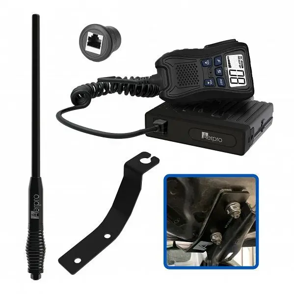 Aerpro Apfocbh1 Hideaway 5W Uhf Cb Radio Kit Suit Ford Ranger 2012 - 2021 & Everest 2015 - 2022 1