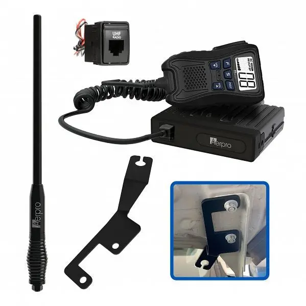 Aerpro Apnicbh1 Hideaway 5W Uhf Cb Radio Kit Suit Nissan Navara 2015 - On 1