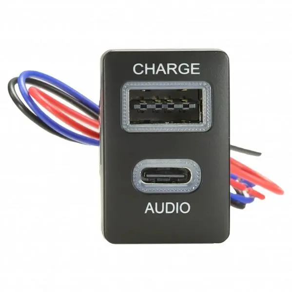 Aerpro Apusbto7 Usb-C Pass-Through & Usb Charge Socket Suit Toyota Various Models (21Mm X 32Mm) 1