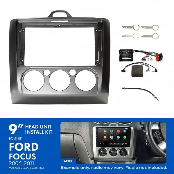 Aerpro Akfo5 | 9" Install Kit Suit Ford Focus 2005 - 2011 (Compatible With Pioneer Dmh-Ap6650bt & Kenwood Dmx80axs) 1