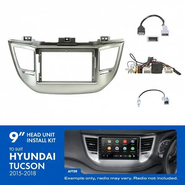 Aerpro Akhy11 | 9" Install Kit Suit Hyundai Tucson 2015 - 2018 (Compatible With Pioneer Dmh-Ap6650bt & Kenwood Dmx80axs) 1