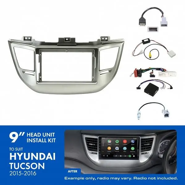 Aerpro Akhy18 | 9" Install Kit Suit Hyundai Tucson 2016 - 2017 (Compatible With Pioneer Dmh-Ap6650bt & Kenwood Dmx80axs) 1