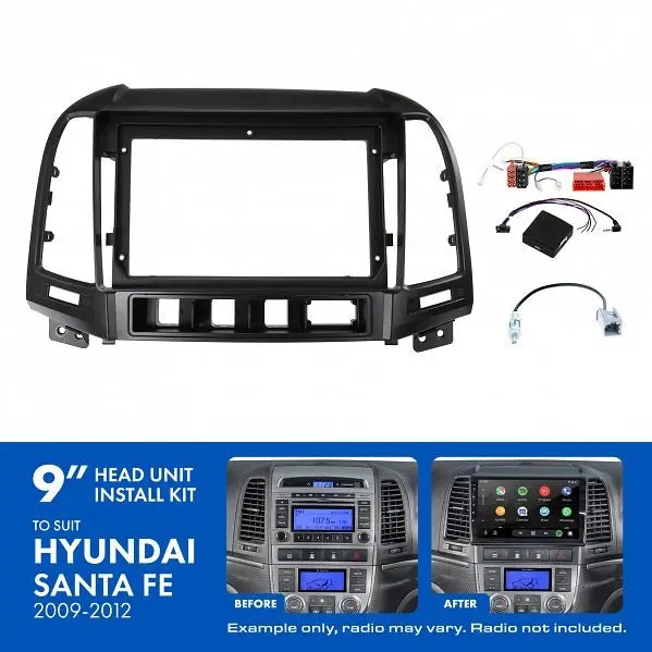 Aerpro Akhy5 | 9" Install Kit Suit Hyundai Santa Fe 2009 - 2012 (Compatible With Pioneer Dmh-Ap6650bt & Kenwood Dmx80axs) 1