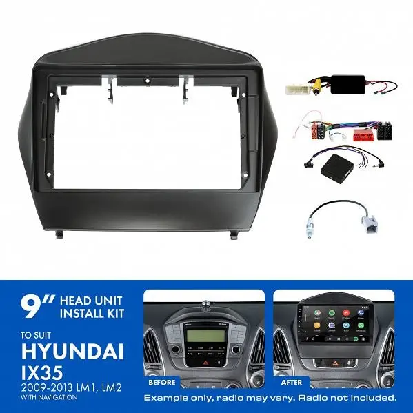 Aerpro Akhy9 | 9" Install Kit Suit Hyundai Ix35 2009 - 2013 (Compatible With Pioneer Dmh-Ap6650bt & Kenwood Dmx80axs) 1
