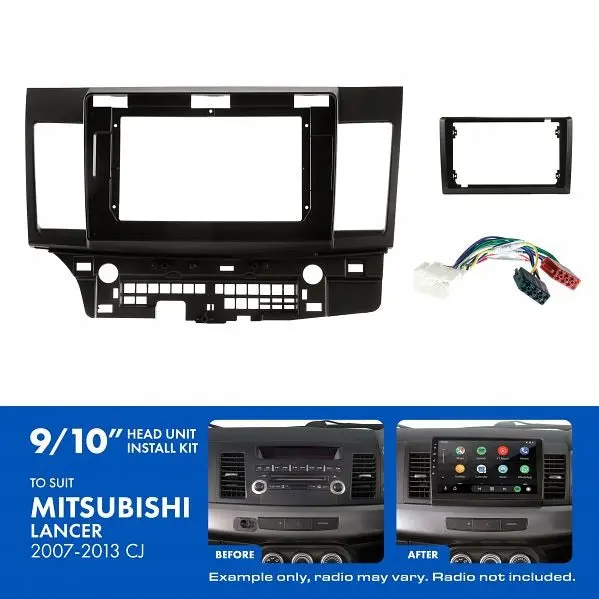 Aerpro Akmb24 | 9/10" Install Kit Suit Mitsubishi Lancer 2007 - 2013 (Compatible With Pioneer Dmh-Ap6650bt & Kenwood Dmx80axs) 1