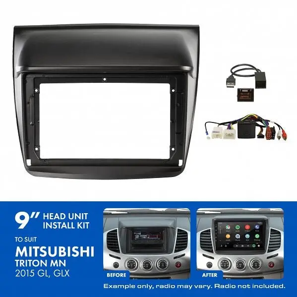 Aerpro Akmb26 | 9" Install Kit Suit Mitsubishi Triton & Challenger (Compatible With Pioneer Dmh-Ap6650bt & Kenwood Dmx80axs) 1