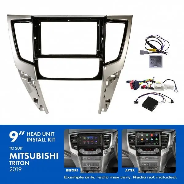 Aerpro Akmb27 | 9" Install Kit Suit Mitsubishi Triton 2019 - (Compatible With Pioneer Dmh-Ap6650bt & Kenwood Dmx80axs) 1