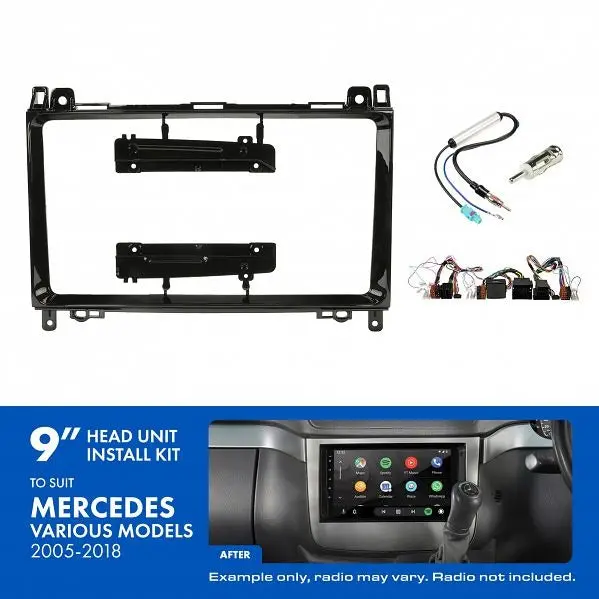 Aerpro Akmc2 | 9" Install Kit Suit Mercedes/Volkswagen Various 2005 - 2018 (Compatible With Pioneer Dmh-Ap6650bt & Kenwood Dmx80axs) 1