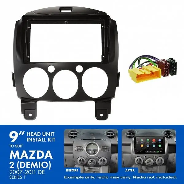 Aerpro Akmz19 | 9" Install Kit Suit Mazda 2 2007 - 2011 (Compatible With Pioneer Dmh-Ap6650bt & Kenwood Dmx80axs) 1