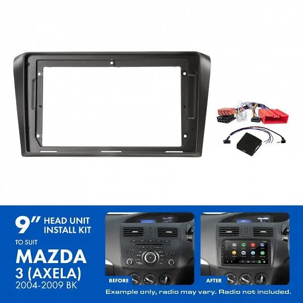 Aerpro Akmz6 | 9" Install Kit Suit Mazda 3 2004 - 2009 (Compatible With Pioneer Dmh-Ap6650bt & Kenwood Dmx80axs) 1