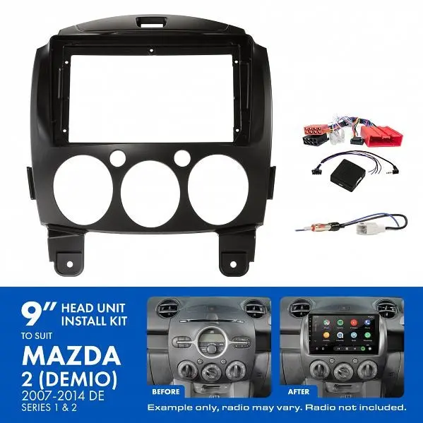 Aerpro Akmz7 | 9" Install Kit Suit Mazda 2 2007 - 2014 (Compatible With Pioneer Dmh-Ap6650bt & Kenwood Dmx80axs) 1
