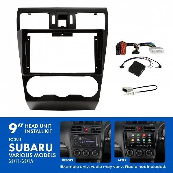 Aerpro Aksu1 | 9" Install Kit Suit Subaru Various 2012 - 2015 (Compatible With Pioneer Dmh-Ap6650bt & Kenwood Dmx80axs) 1
