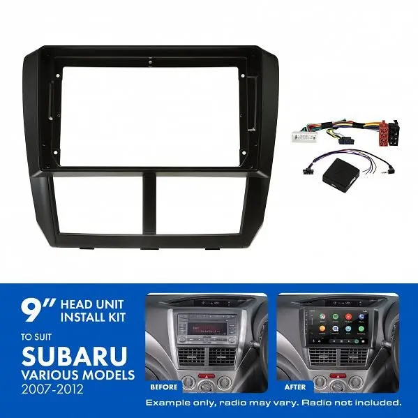 Aerpro Aksu5 | 9" Install Kit Suit Subaru 2007 - 2011 (Compatible With Pioneer Dmh-Ap6650bt & Kenwood Dmx80axs) 1