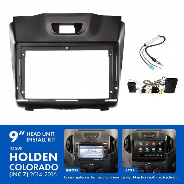 Aerpro Aktgm9b | 9" Install Kit Suit Holden Colorado 2014 - 2016 (Compatible With Pioneer Dmh-Ap6650bt & Kenwood Dmx80axs) 1