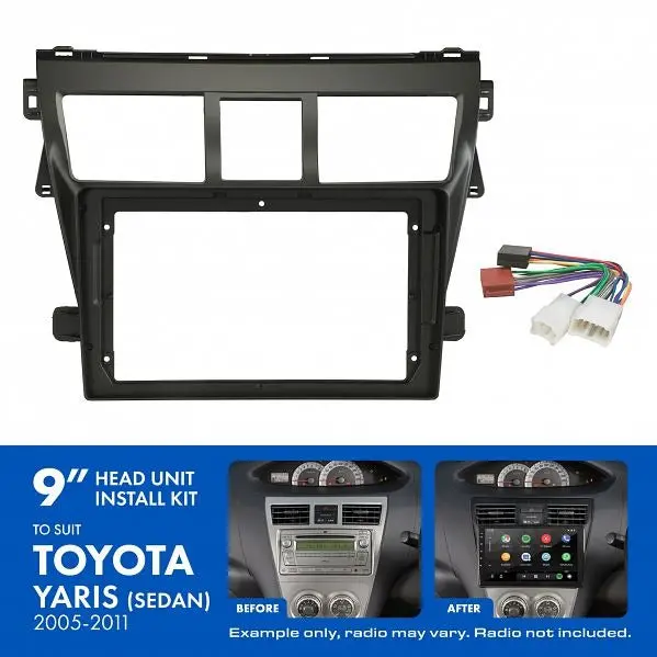 Aerpro Akto15 | 9" Install Kit Suit Toyota Yaris Sedan (Compatible With Pioneer Dmh-Ap6650bt & Kenwood Dmx80axs) 1
