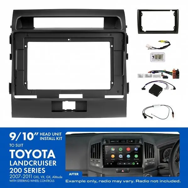 Aerpro Akto17 | 9/10" Install Kit Suit Toyota Landcruiser 200 Series (Compatible With Pioneer Dmh-Ap6650bt & Kenwood Dmx80axs) 1