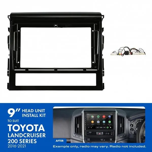 Aerpro Akto26 | 9" Install Kit Suit Toyota Landcruiser 200 (Compatible With Pioneer Dmh-Ap6650bt & Kenwood Dmx80axs) 1