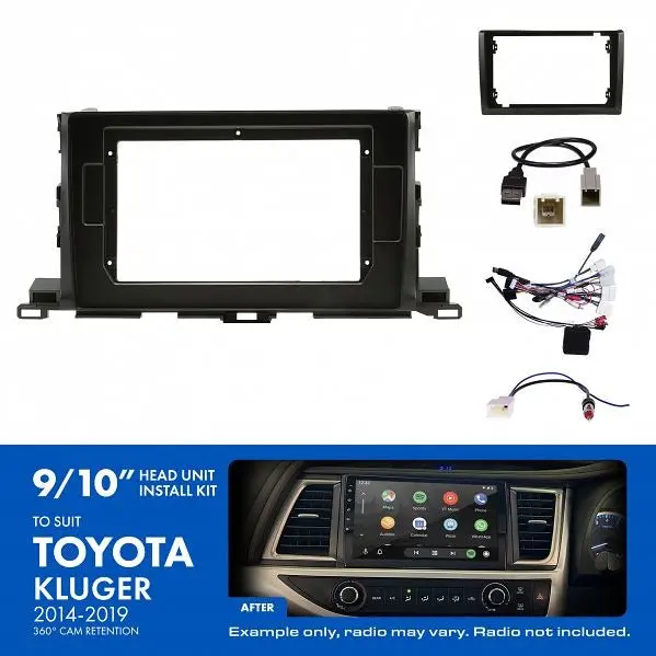 Aerpro Akto38 | 9/10" Install Kit Suit Toyota Kluger 2014 - 2019 (Compatible With Pioneer Dmh-Ap6650bt & Kenwood Dmx80axs) 1