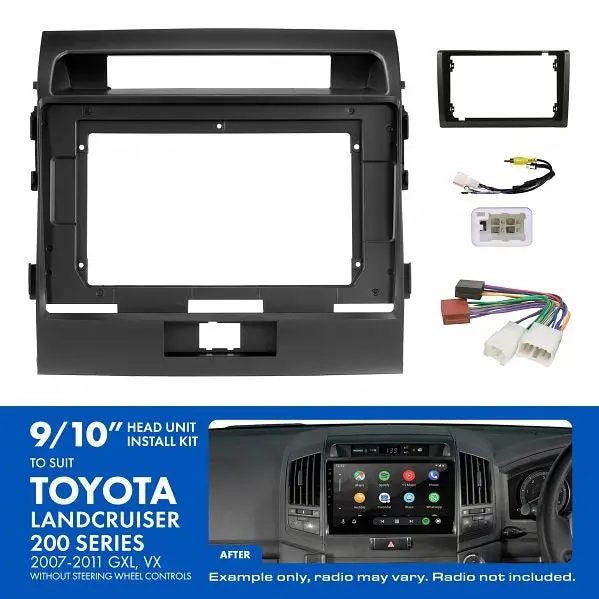 Aerpro Akto41 | 9/10" Install Kit Suit Toyota Landcruiser 200 Series (Compatible With Pioneer Dmh-Ap6650bt & Kenwood Dmx80axs) 1