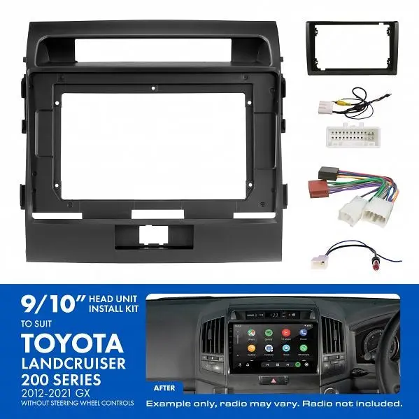 Aerpro Akto42 | 9/10" Install Kit Suit Toyota Landcruiser 200 Series (Compatible With Pioneer Dmh-Ap6650bt & Kenwood Dmx80axs) 1