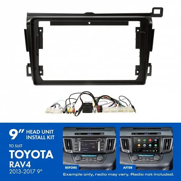 Aerpro Akto5 | 9" Install Kit Suit Toyota Rav4 2013 - 2017 (Compatible With Pioneer Dmh-Ap6650bt & Kenwood Dmx80axs) 1
