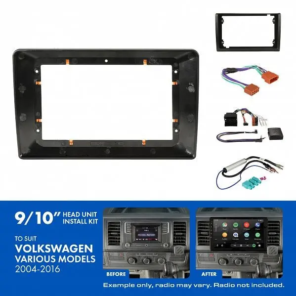 Aerpro Akvw2 | 9/10" Install Kit Suit Vw Various 2005 - 2016 (Compatible With Pioneer Dmh-Ap6650bt & Kenwood Dmx80axs) 1
