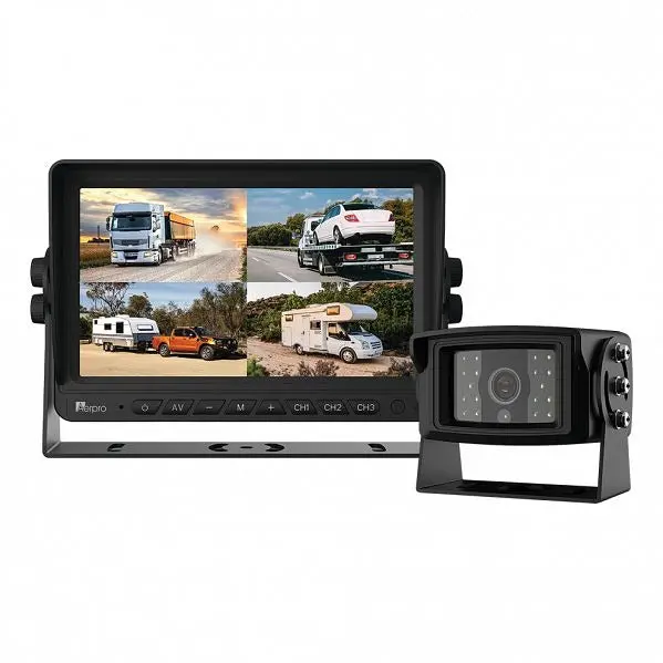 Aerpro Avk7q1 | 7" Heavy-Duty Ahd Quad View Monitor 1080P Camera Kit With Dvr 1