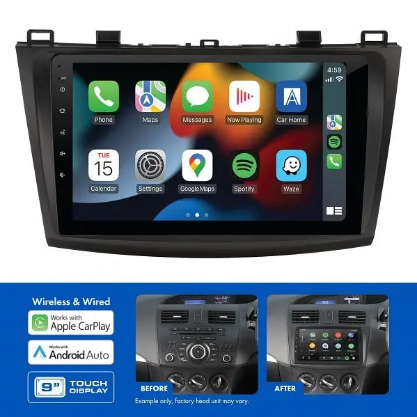 Aerpro Amamz5 | 9" Multimedia Receiver Suit Mazda 3 2009 - 2013 1
